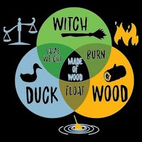 Monty Python Witch Duck Wood Flat Bill Trucker Hat
