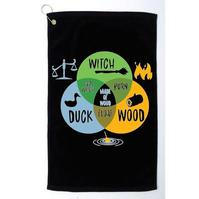 Monty Python Witch Duck Wood Golf Towel
