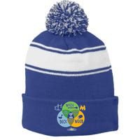 Monty Python Witch Duck Wood Stripe Pom Pom Beanie