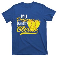 My Princess Wears Cleats Softball Dad Mom Baseball Player Great Gift T-Shirt