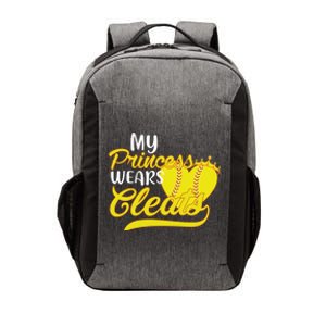 My Princess Wears Cleats Softball Dad Mom Baseball Player Great Gift Vector Backpack