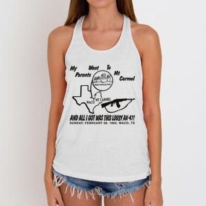 My Parents Went To Mt Carmel And All I Got Was This Lousy Ak47 Women's Knotted Racerback Tank