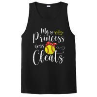 My Princess Wears Cleats Funny Baseball Softball Mothers Mom PosiCharge Competitor Tank