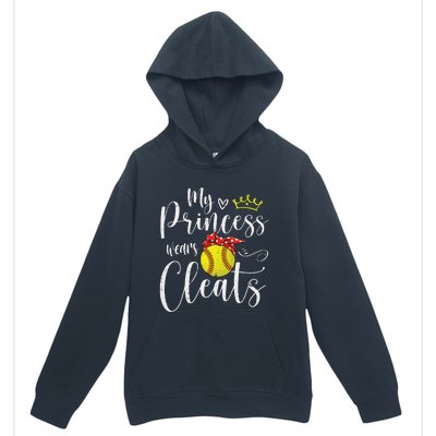 My Princess Wears Cleats Funny Baseball Softball Mothers Mom Urban Pullover Hoodie