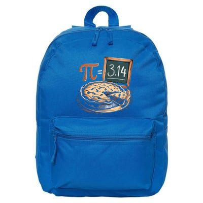 Mathematical Pie With Pi Symbol Dessert Theme Day Chalkboard Gift 16 in Basic Backpack