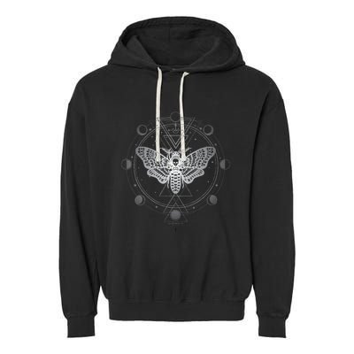 Moon Phases With Moth Blackcraft Clothing Garment-Dyed Fleece Hoodie