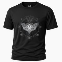 Moon Phases With Moth Blackcraft Clothing Cooling Performance Crew T-Shirt