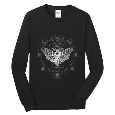 Moon Phases With Moth Blackcraft Clothing Tall Long Sleeve T-Shirt