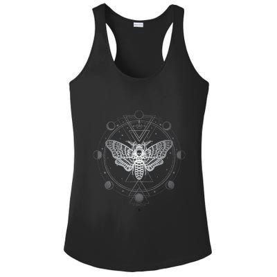 Moon Phases With Moth Blackcraft Clothing Ladies PosiCharge Competitor Racerback Tank