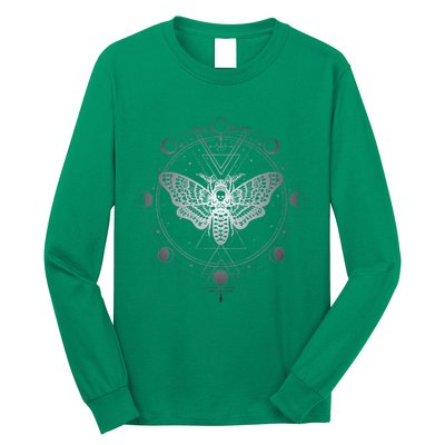 Moon Phases With Moth Blackcraft Clothing Long Sleeve Shirt