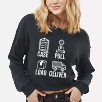 Mailman Postal Worker Post Office Mail Carrier Cropped Pullover Crew