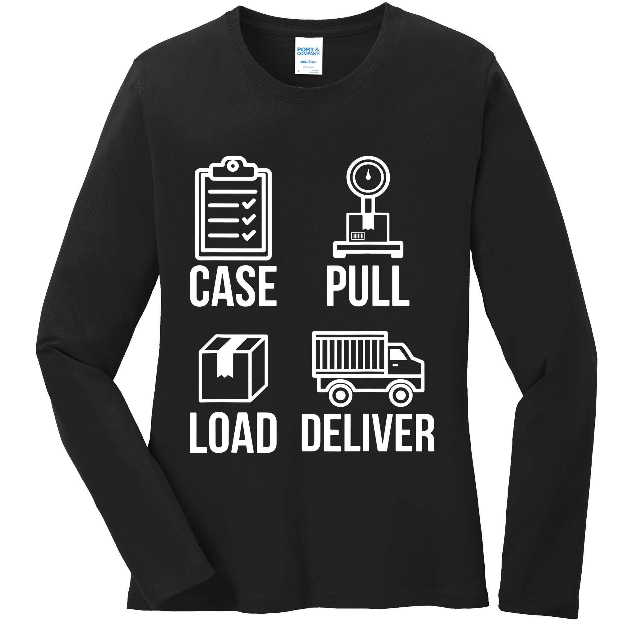 Mailman Postal Worker Post Office Mail Carrier Ladies Long Sleeve Shirt