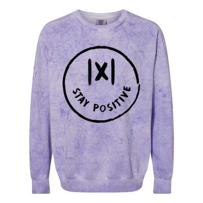 Math Positive X Funny Math Colorblast Crewneck Sweatshirt