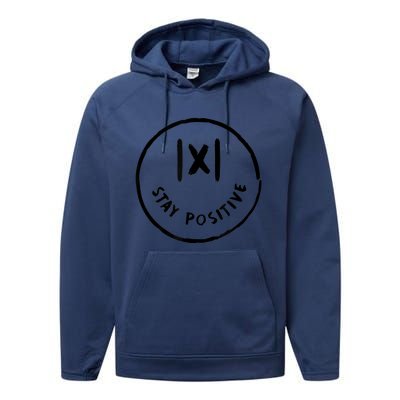 Math Positive X Funny Math Performance Fleece Hoodie