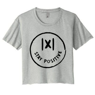 Math Positive X Funny Math Women's Crop Top Tee