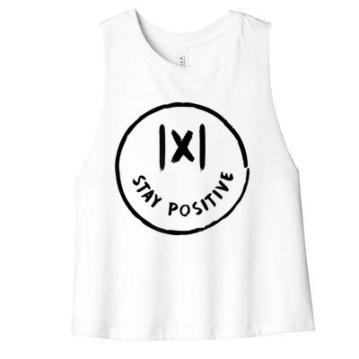 Math Positive X Funny Math Women's Racerback Cropped Tank