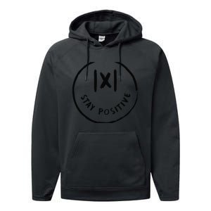 Math Positive X Funny Math Performance Fleece Hoodie