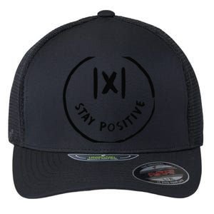 Math Positive X Funny Math Flexfit Unipanel Trucker Cap