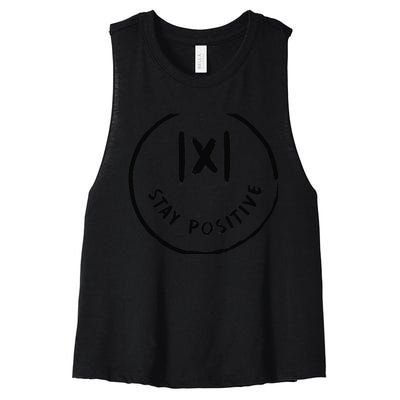 Math Positive X Funny Math Women's Racerback Cropped Tank