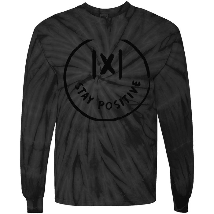 Math Positive X Funny Math Tie-Dye Long Sleeve Shirt