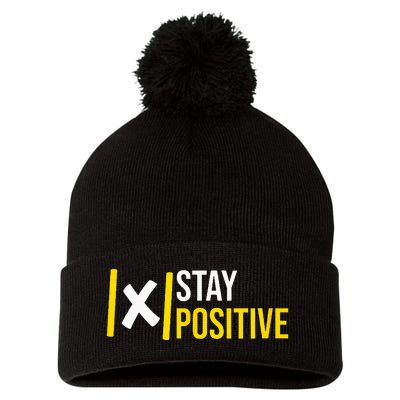 Math Positive X Mathematical Constant Formula Math Jokes Pom Pom 12in Knit Beanie