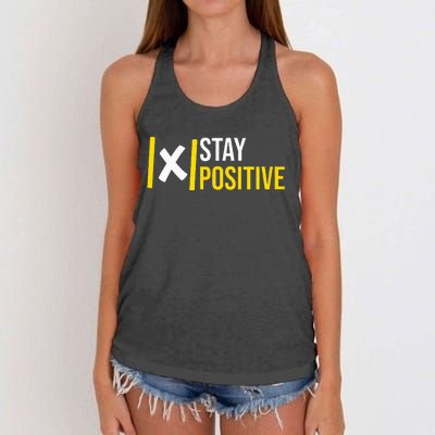 Math Positive X Mathematical Constant Formula Math Jokes Women's Knotted Racerback Tank