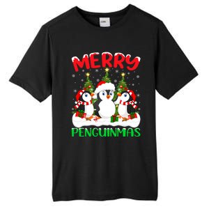 Merry Penguinmas Xmas Tree Lights Santa Penguin Christmas Great Gift Tall Fusion ChromaSoft Performance T-Shirt