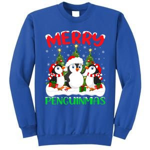 Merry Penguinmas Xmas Tree Lights Santa Penguin Christmas Great Gift Sweatshirt