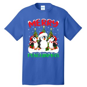 Merry Penguinmas Xmas Tree Lights Santa Penguin Christmas Great Gift Tall T-Shirt