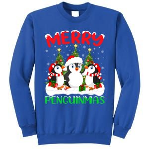 Merry Penguinmas Xmas Tree Lights Santa Penguin Christmas Great Gift Tall Sweatshirt