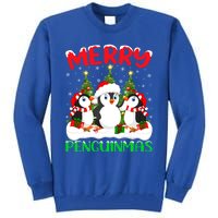 Merry Penguinmas Xmas Tree Lights Santa Penguin Christmas Great Gift Tall Sweatshirt