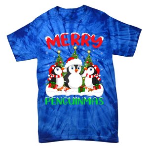 Merry Penguinmas Xmas Tree Lights Santa Penguin Christmas Great Gift Tie-Dye T-Shirt