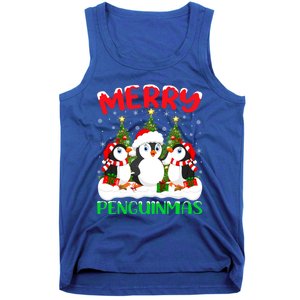 Merry Penguinmas Xmas Tree Lights Santa Penguin Christmas Great Gift Tank Top