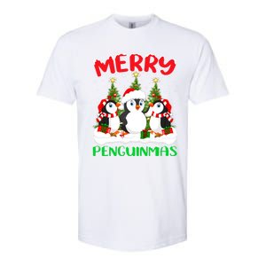 Merry Penguinmas Xmas Tree Lights Santa Penguin Christmas Great Gift Softstyle CVC T-Shirt