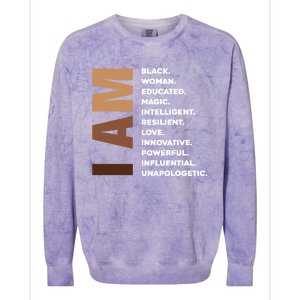 Melanin Queen Afro American Black Cool Gift Colorblast Crewneck Sweatshirt