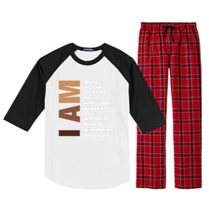 Melanin Queen Afro American Black Cool Gift Raglan Sleeve Pajama Set