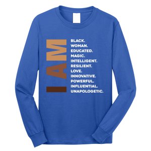 Melanin Queen Afro American Black Cool Gift Long Sleeve Shirt