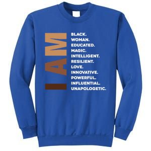 Melanin Queen Afro American Black Cool Gift Sweatshirt