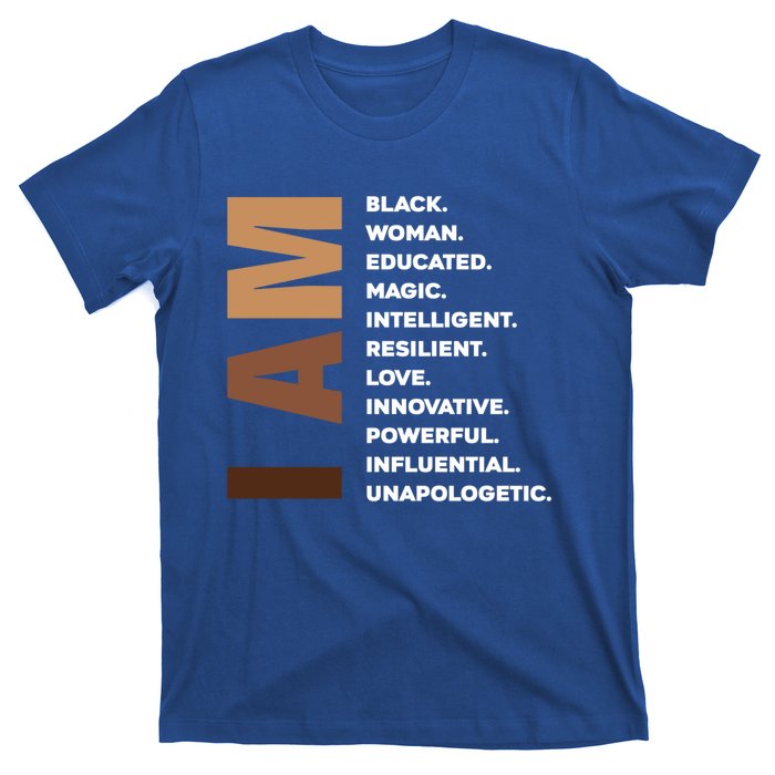 Melanin Queen Afro American Black Cool Gift T-Shirt