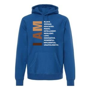 Melanin Queen Afro American Black Cool Gift Premium Hoodie