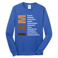 Melanin Queen Afro American Black Cool Gift Tall Long Sleeve T-Shirt