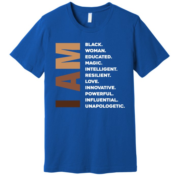 Melanin Queen Afro American Black Cool Gift Premium T-Shirt