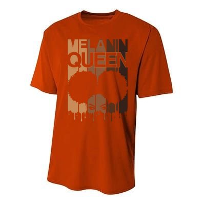 Melanin Queen Afro Dripping Black Educated Poppin Magic Gift Performance Sprint T-Shirt