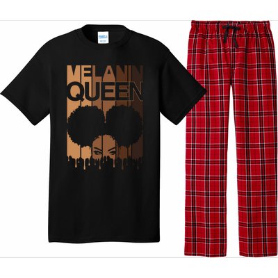 Melanin Queen Afro Dripping Black Educated Poppin Magic Gift Pajama Set