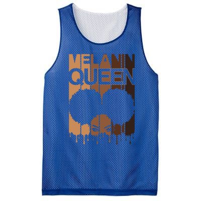 Melanin Queen Afro Dripping Black Educated Poppin Magic Gift Mesh Reversible Basketball Jersey Tank