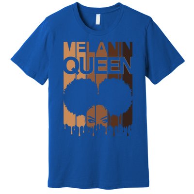 Melanin Queen Afro Dripping Black Educated Poppin Magic Gift Premium T-Shirt