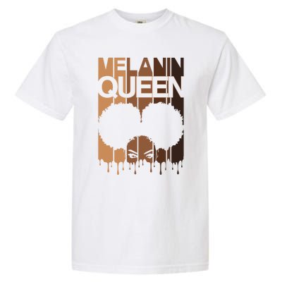 Melanin Queen Afro Dripping Black Educated Poppin Magic Gift Garment-Dyed Heavyweight T-Shirt