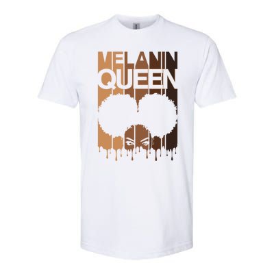 Melanin Queen Afro Dripping Black Educated Poppin Magic Gift Softstyle CVC T-Shirt