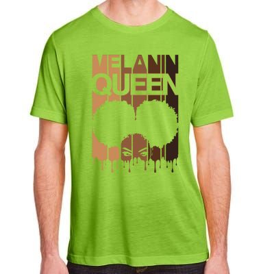 Melanin Queen Afro Dripping Black Educated Poppin Magic Cool Gift Adult ChromaSoft Performance T-Shirt