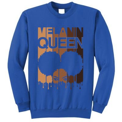Melanin Queen Afro Dripping Black Educated Poppin Magic Cool Gift Sweatshirt